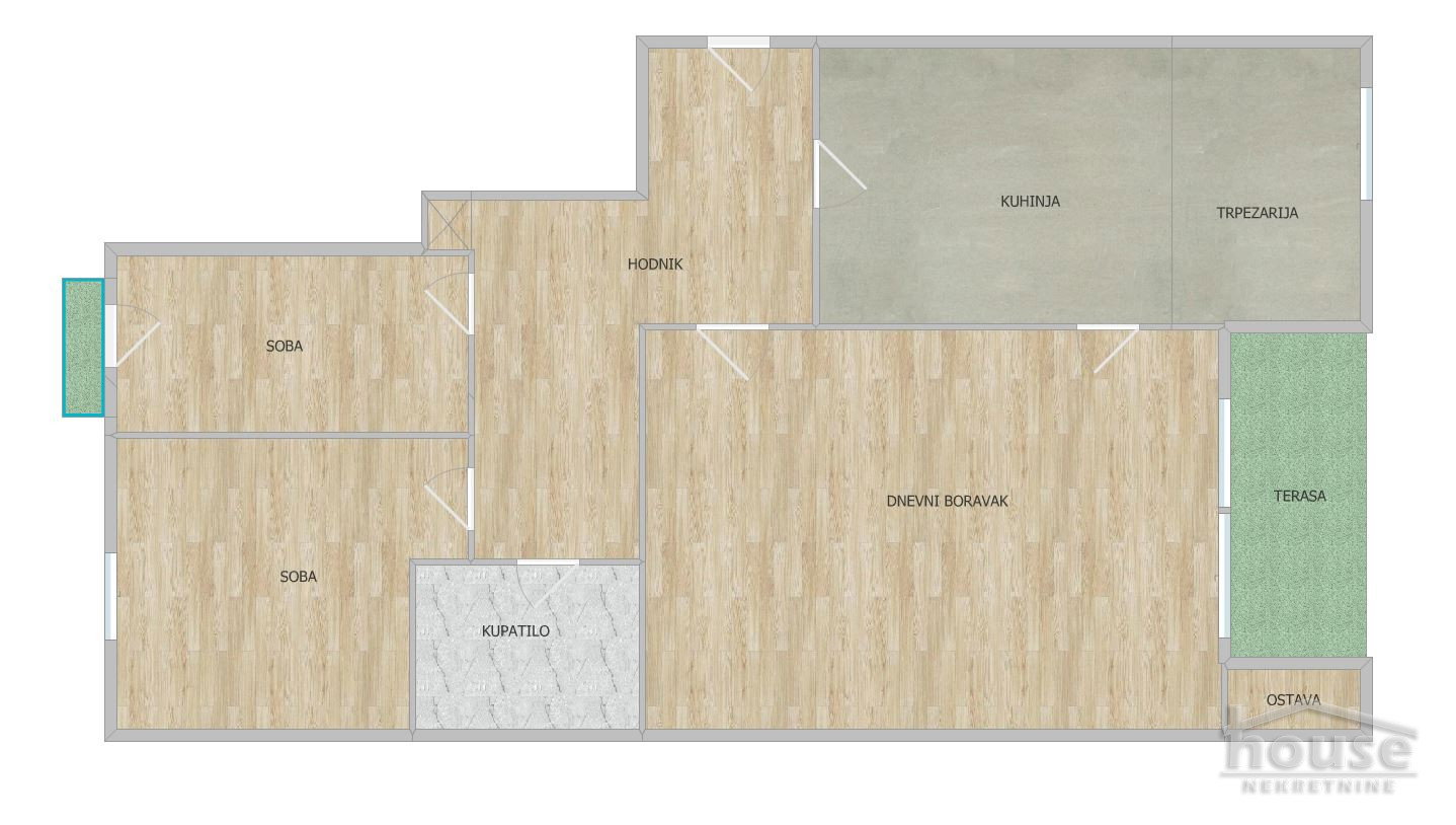 Trosoban stan na prodaju, Novo Naselje, Novi Sad, 69m², 168.000 €