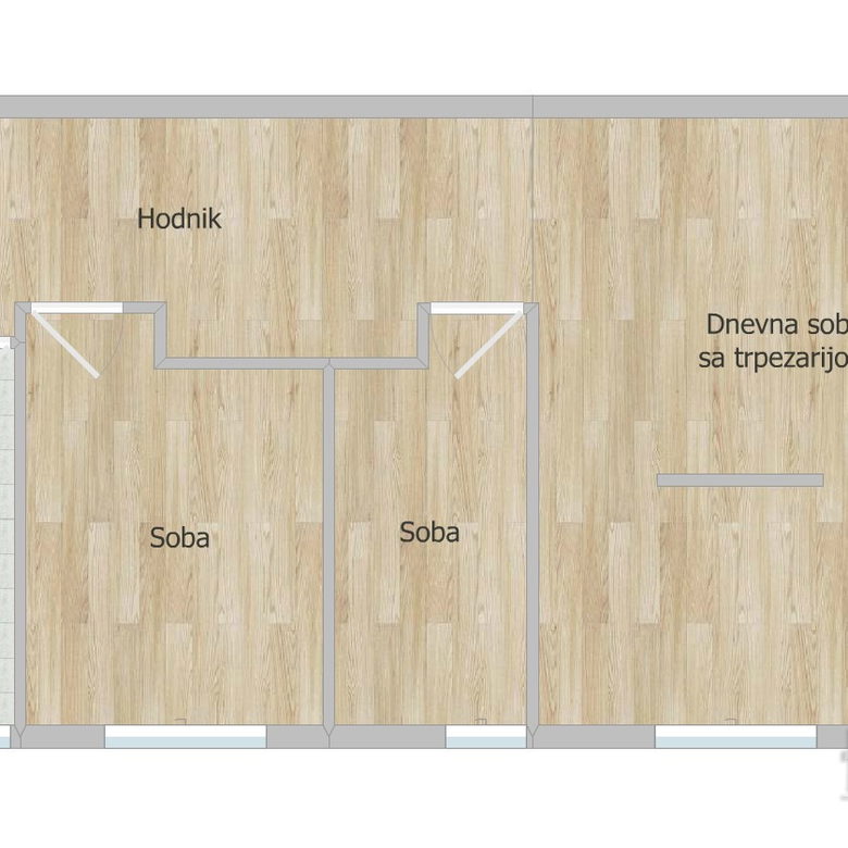Dvoiposoban stan na prodaju, Telep, Novi Sad, 52m², 2. sprat, 145.600 €