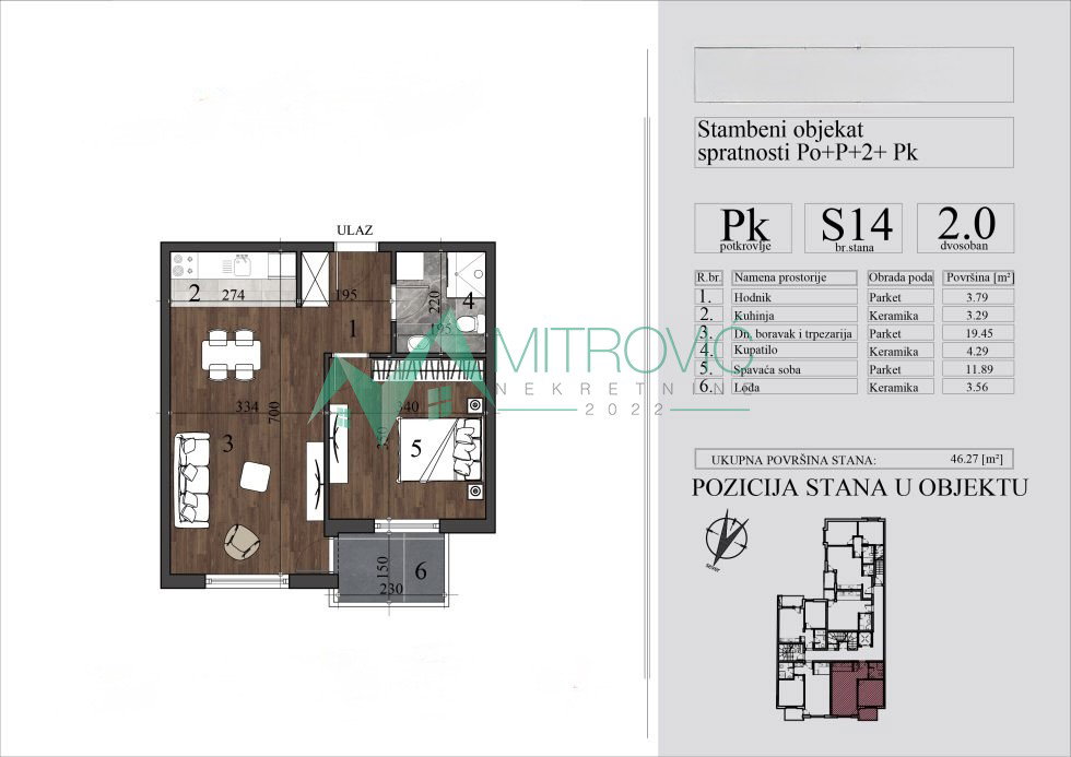stanovi-2-po-detelinara-nova-1003809-7rks1 Dvosoban stan na prodaju, Nova Detelinara, Novi Sad, 46.27m², 3. sprat, 138.200 €
