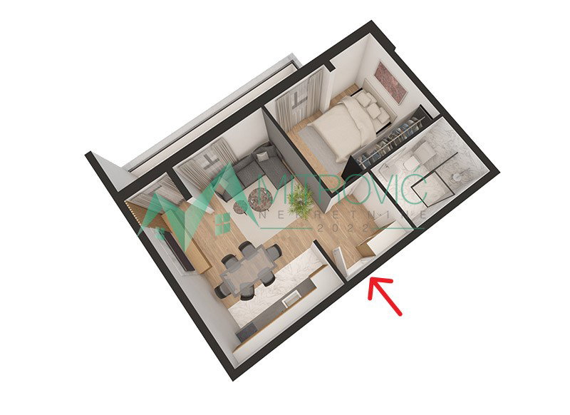 Dvosoban stan na prodaju, Sremska Kamenica, Novi Sad, 49.28m², 129.440 €