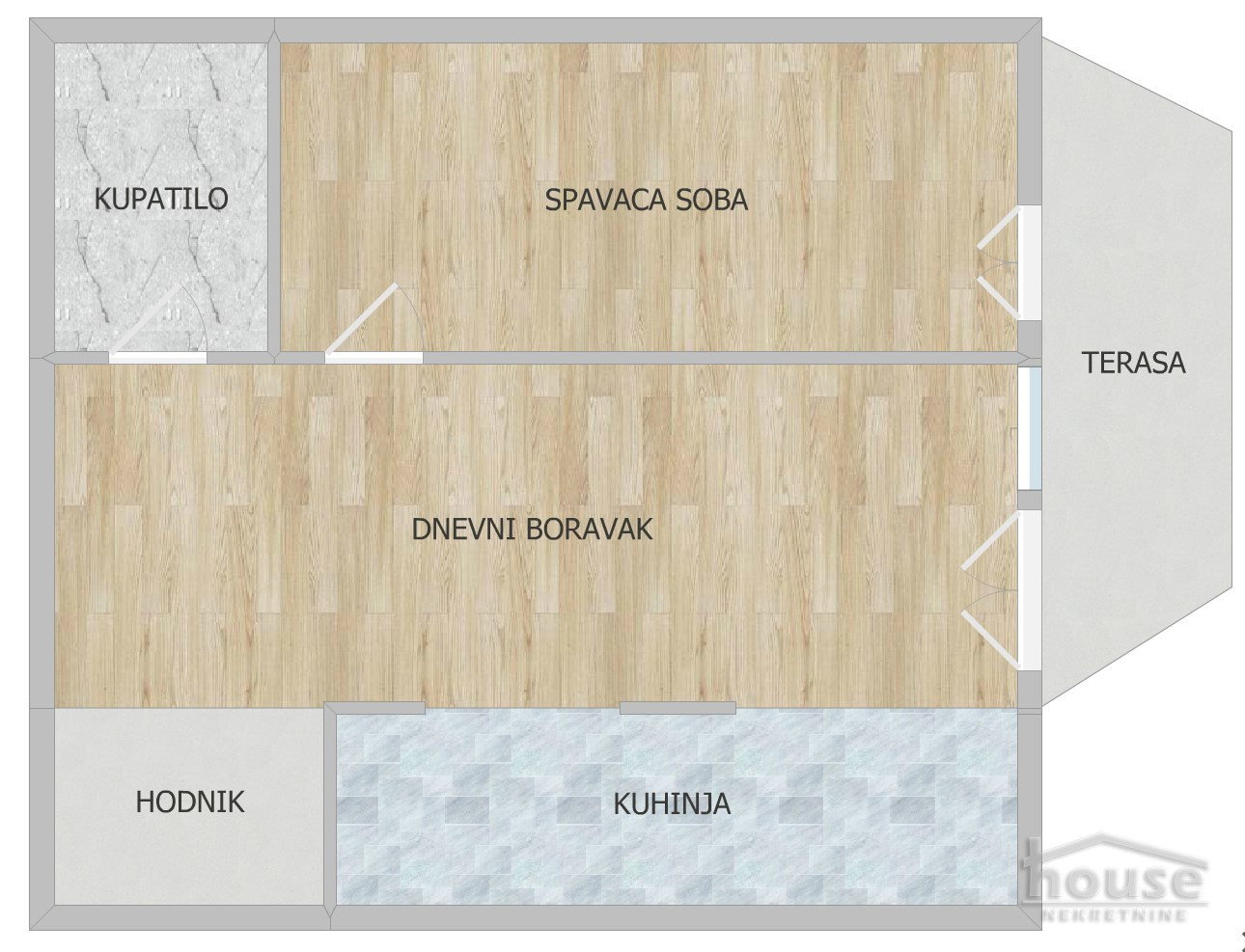 Dvosoban stan na prodaju, Cara Dušana, Novi Sad, 55m², 156.750 €