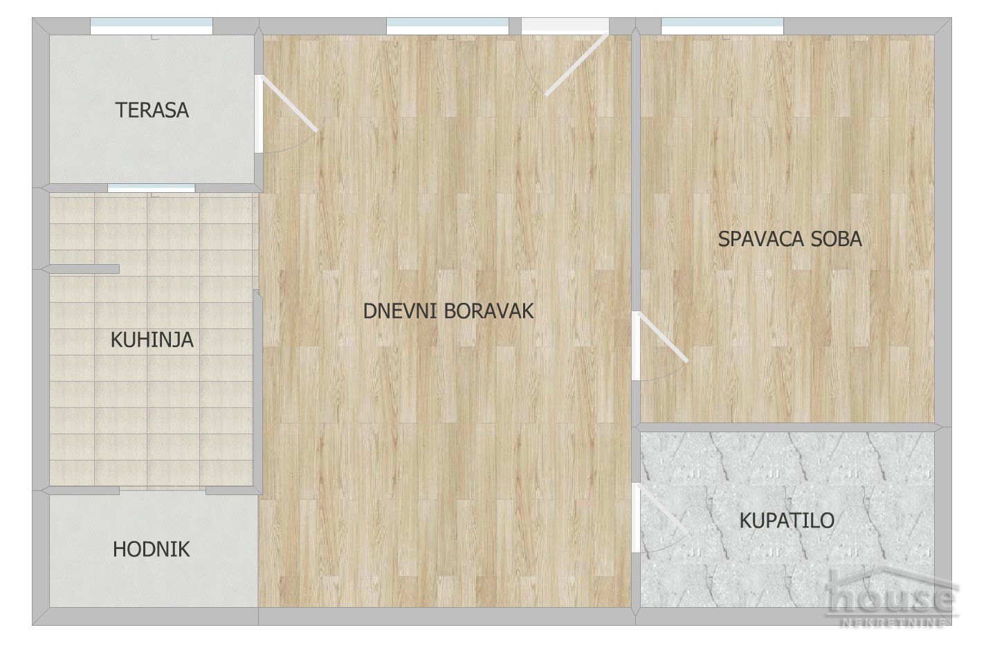 Dvosoban stan na prodaju, Cara Dušana, Novi Sad, 64m², 3. sprat, 182.400 €