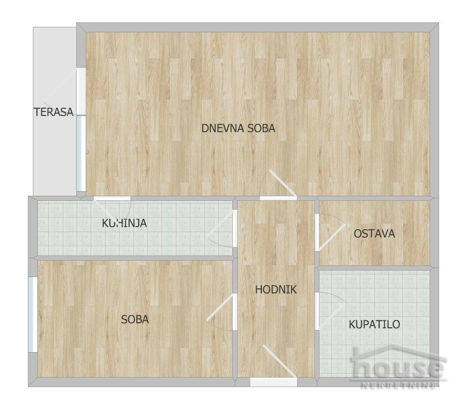 Dvosoban stan na prodaju, Detelinara, Novi Sad, 52m², 2. sprat, 115.000 €