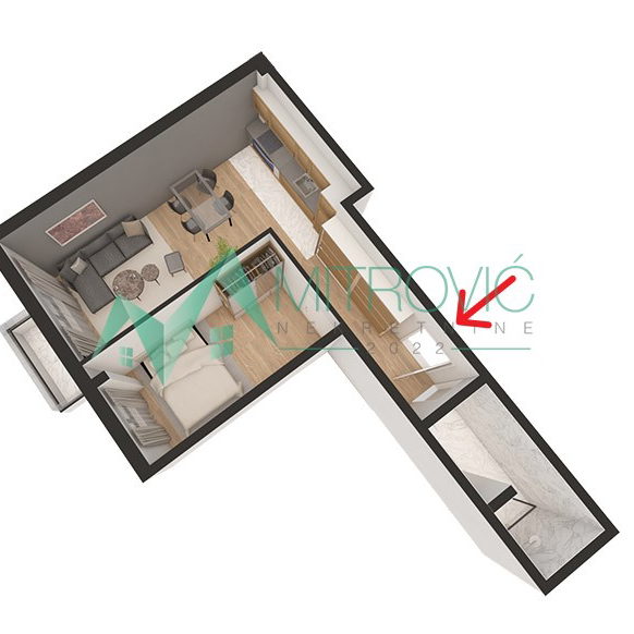 Dvosoban stan na prodaju, Sremska Kamenica, Novi Sad, 48.87m², 128.360 €