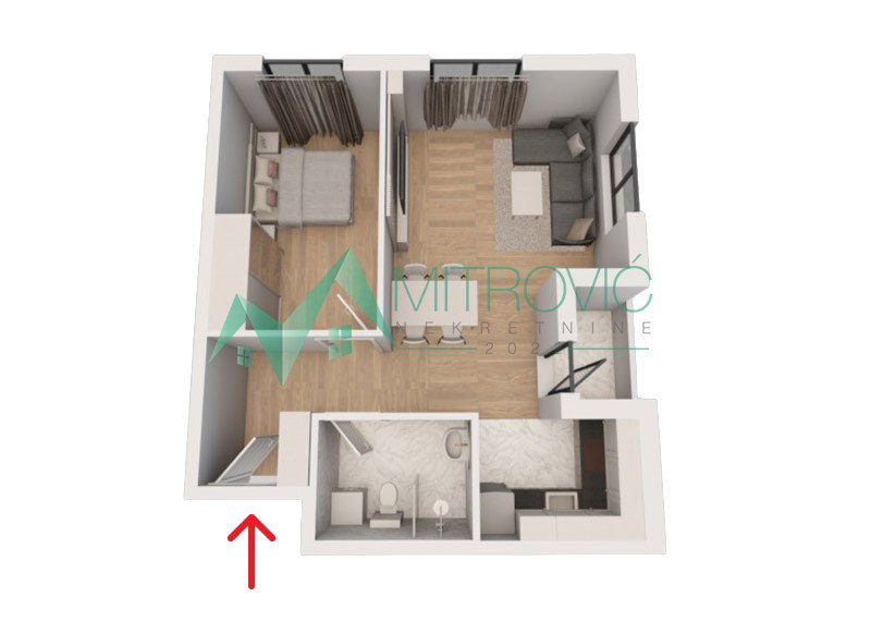 stanovi-2-re-miSeluk-1004237-lvviz Dvosoban stan na prodaju, Sremska Kamenica, Novi Sad, 48.83m², 128.250 €