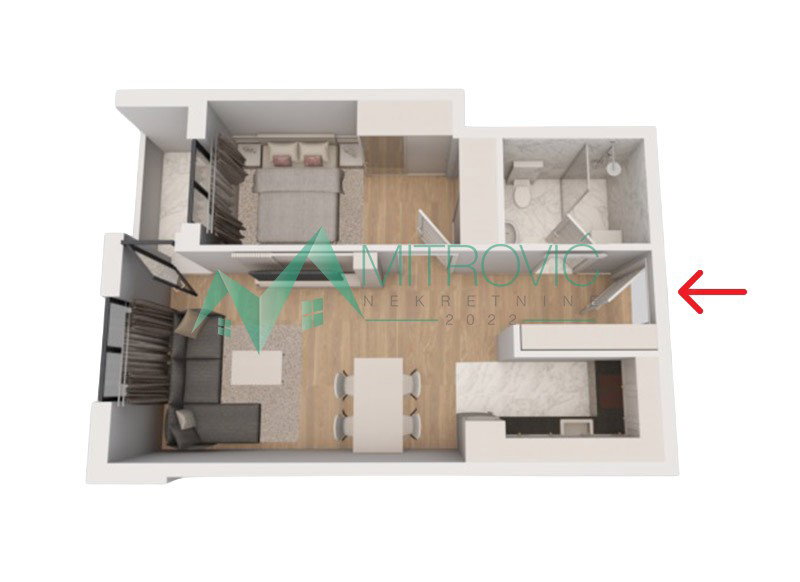 stanovi-2-re-miSeluk-1004240-yirlu Dvosoban stan na prodaju, Sremska Kamenica, Novi Sad, 43.66m², 114.670 €