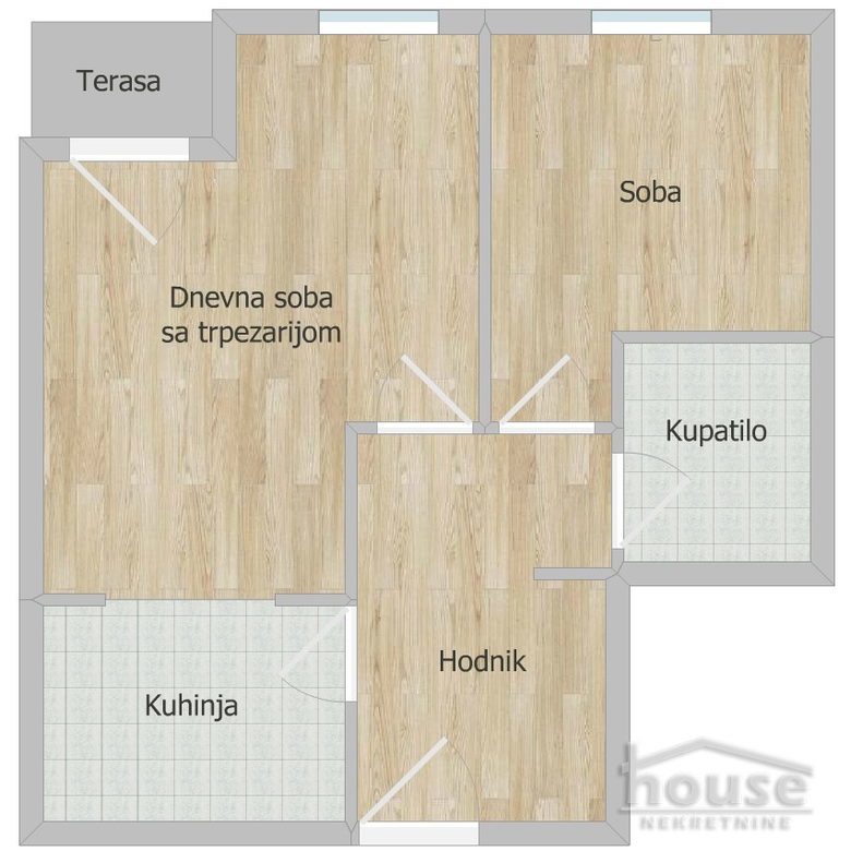 Dvosoban stan na prodaju, Nova Detelinara, Novi Sad, 45m², 132.000 €