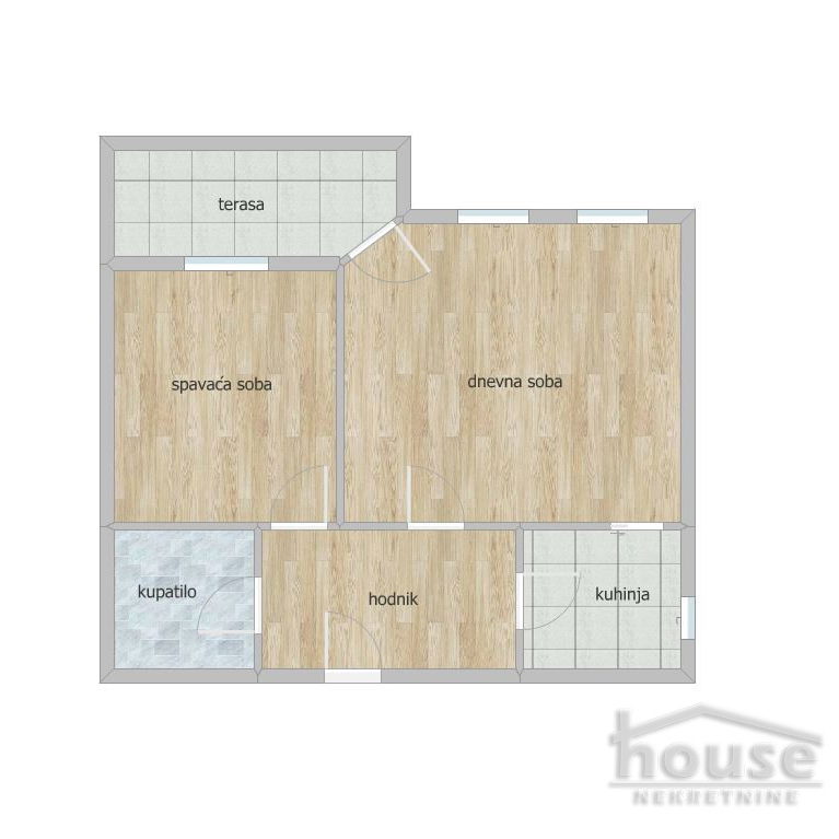 Dvosoban stan na prodaju, Šarengrad, Novi Sad, 61m², 1. sprat, 163.000 €