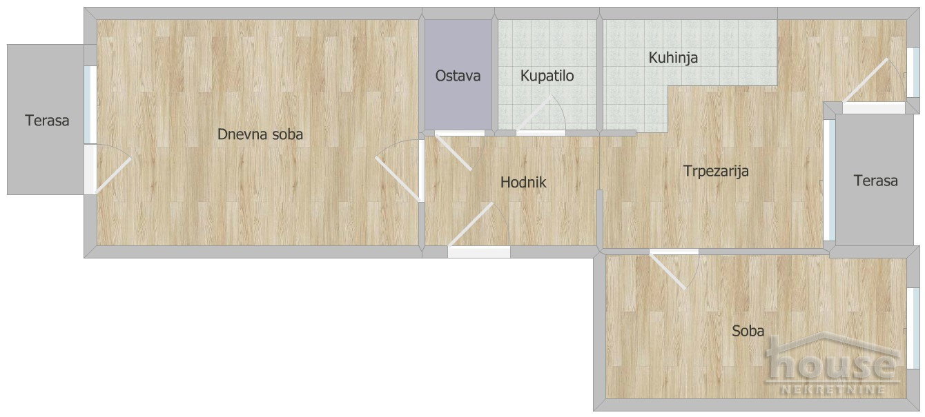 Dvosoban stan na prodaju, Sajmište, Novi Sad, 58m², 142.490 €