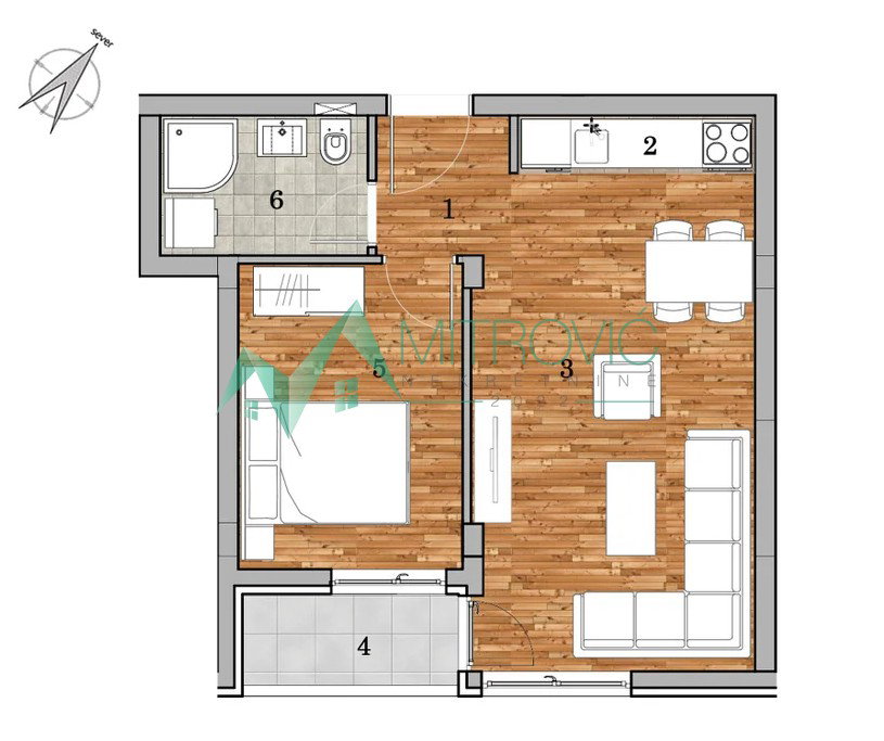 stanovi-2-re-telep-1004137-x0loi Dvosoban stan na prodaju, Telep, Novi Sad, 42m², 133.171 €
