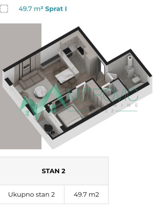 Stan Prodaja Novi Sad  50 m2