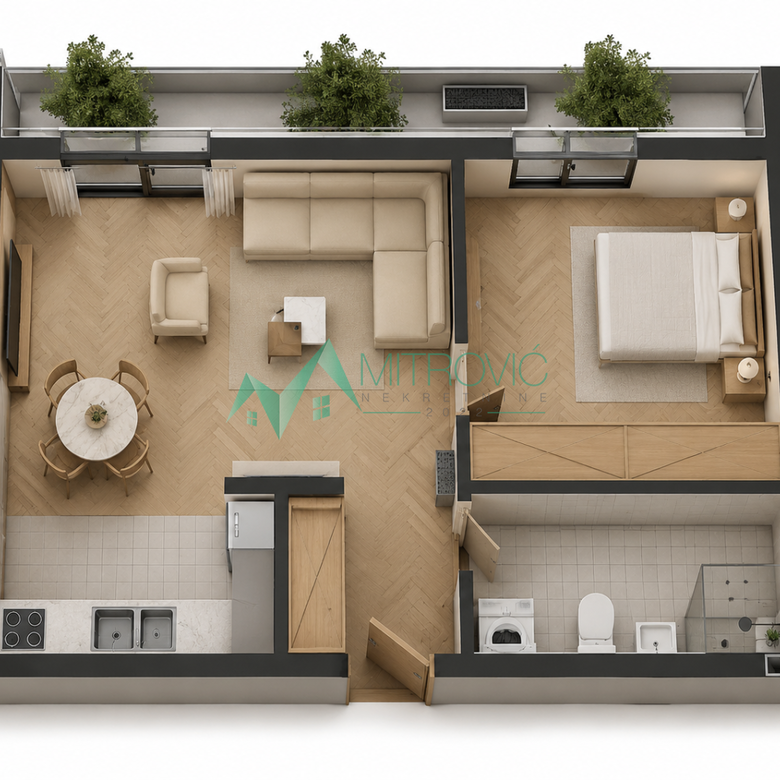 Stan Prodaja Sremska Kamenica  45 m2