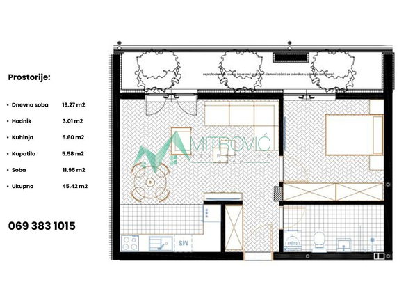 Stan Prodaja Sremska Kamenica  45 m2