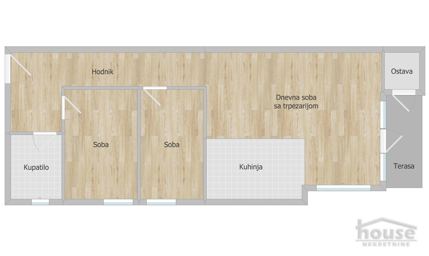 Trosoban stan na prodaju, Tatarsko Brdo, Novi Sad, 93m², 186.000 €