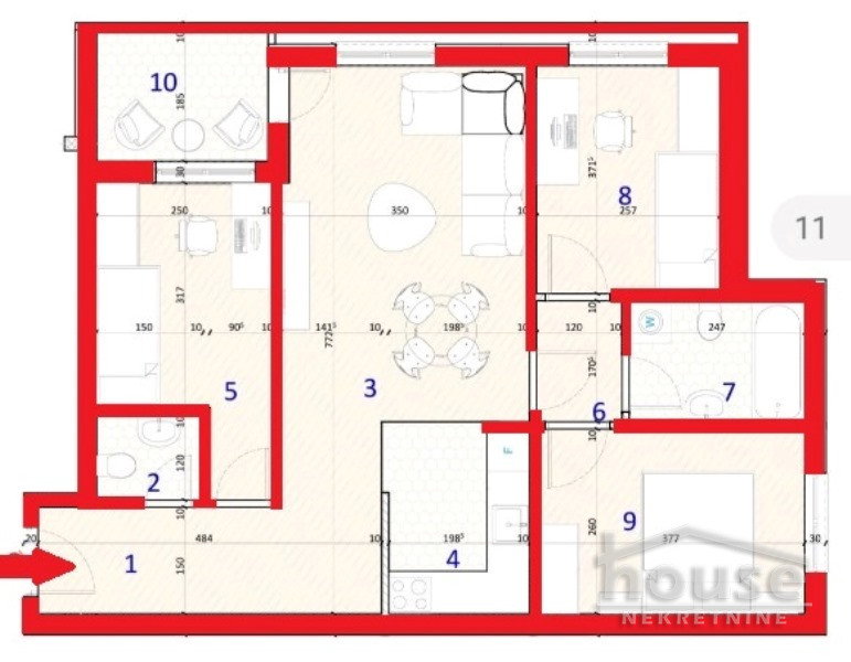 Troiposoban stan na prodaju, Centar, Novi Sad, 69m², 144.200 €