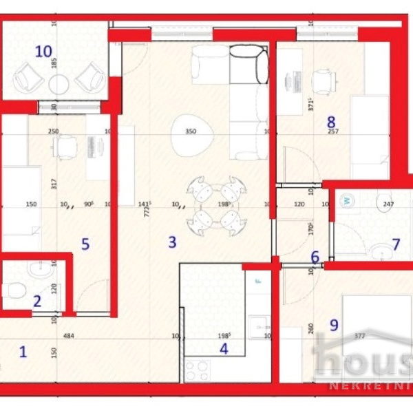 Troiposoban stan na prodaju, Centar, Novi Sad, 69m², 144.200 €