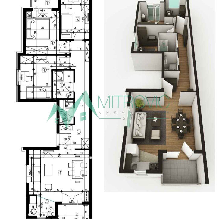 Troiposoban stan na prodaju, Vidovdansko Naselje, Novi Sad, 71m², 131.640 €