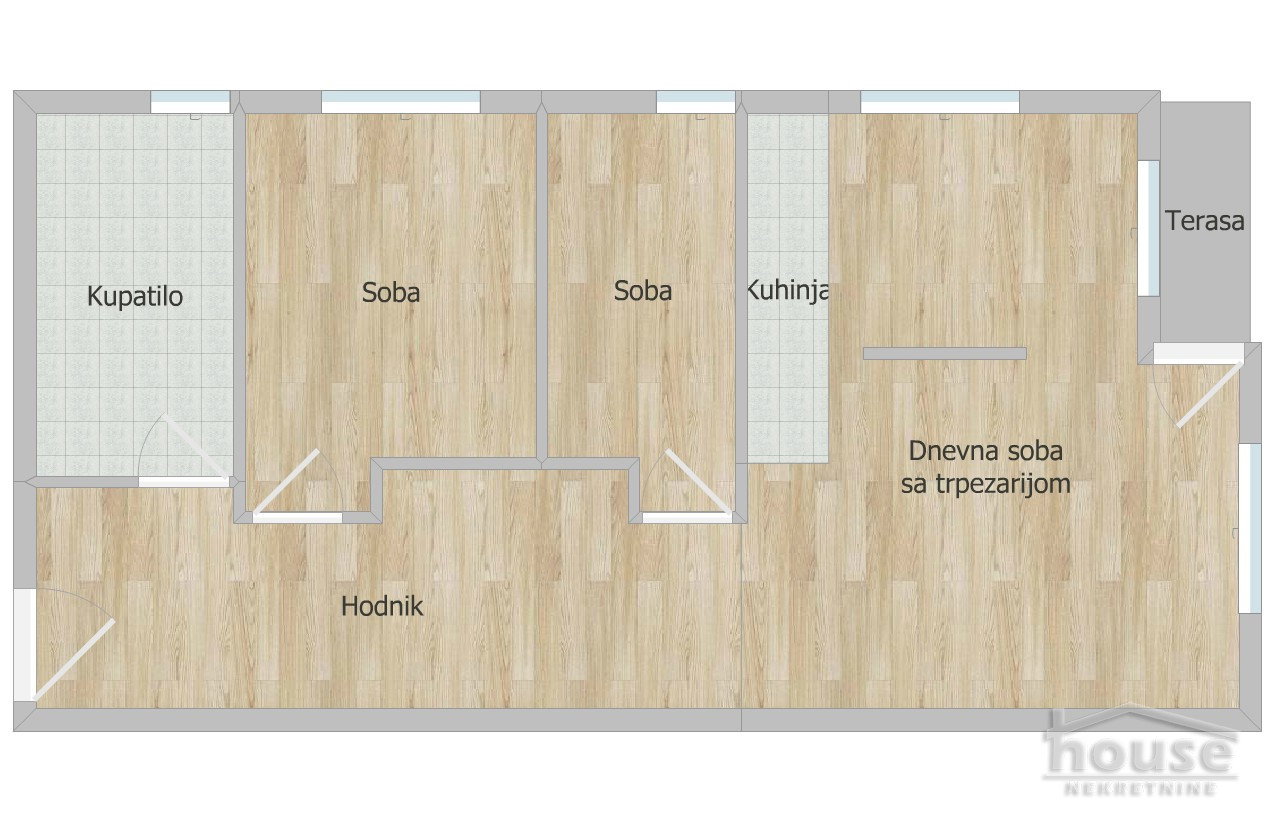 Dvoiposoban stan na prodaju, Telep, Novi Sad, 51m², 2. sprat, 142.800 €