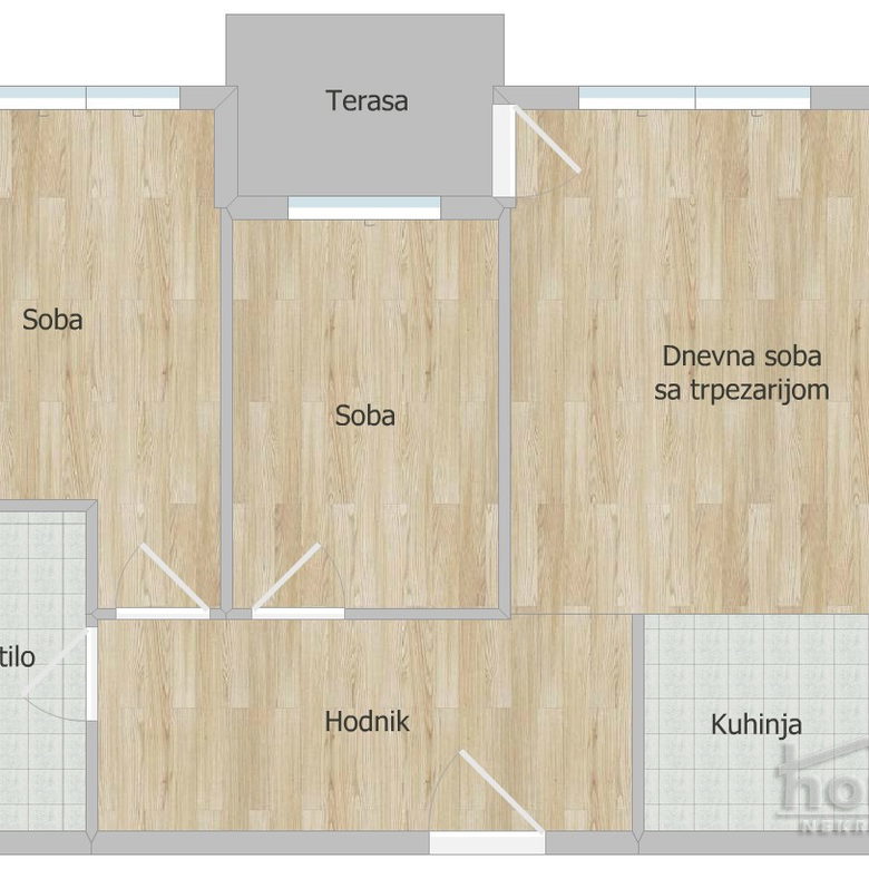 Trosoban stan na prodaju, Cara Dušana, Novi Sad, 59m², 6. sprat, 200.000 €