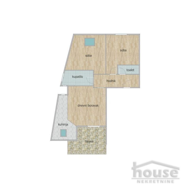 Trosoban stan na prodaju, Salajka, Novi Sad, 75m², 150.000 €