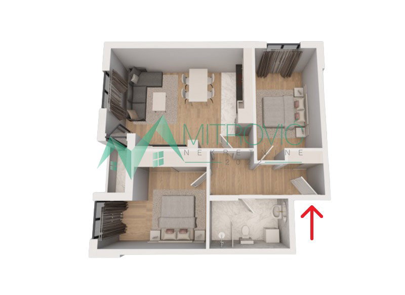 Trosoban stan na prodaju, Sremska Kamenica, Novi Sad, 62.12m², 153.560 €