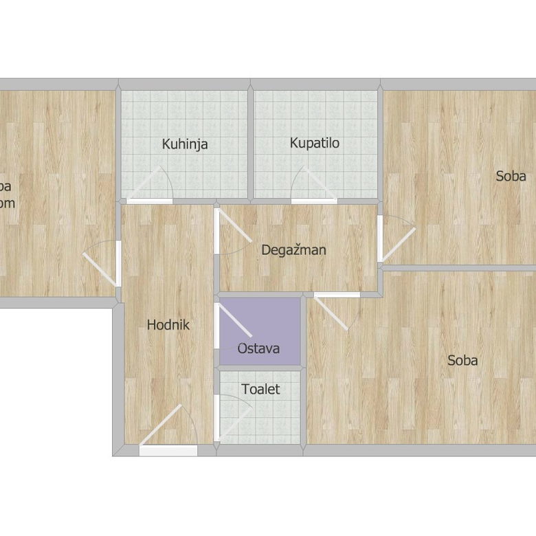 Trosoban stan na prodaju, Centar, Novi Sad, 78m², 3. sprat, 250.000 €