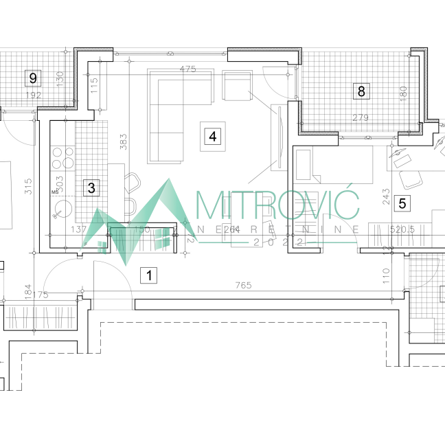 Trosoban stan na prodaju, Grbavica, Novi Sad, 72m², 1. sprat, 256.250 €