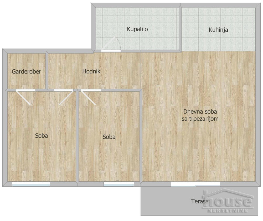 Trosoban stan na prodaju, Nova Detelinara, Novi Sad, 69m², 215.000 €