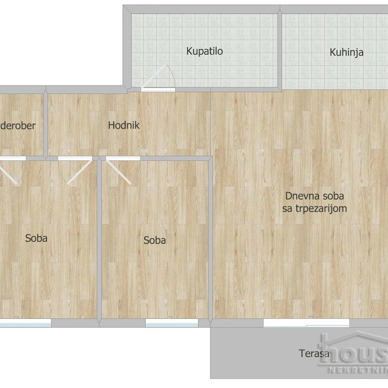 Trosoban stan na prodaju, Nova Detelinara, Novi Sad, 69m², 215.000 €