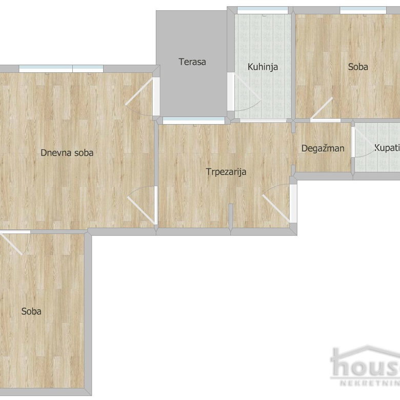 Trosoban stan na prodaju, Bistrica, Novi Sad, 67m², 150.000 €