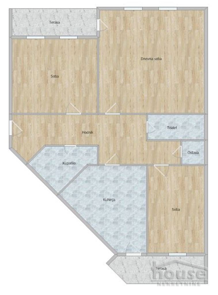 Trosoban stan na prodaju, Savina, Novi Sad, 73m², 3. sprat, 185.000 €