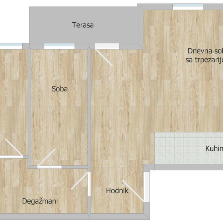 Trosoban stan na prodaju, Salajka, Novi Sad, 61m², 165.000 €