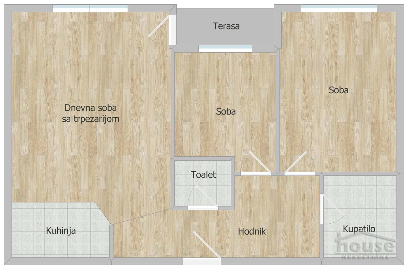 Trosoban stan na prodaju, Telep, Novi Sad, 65m², 2. sprat, 179.000 €