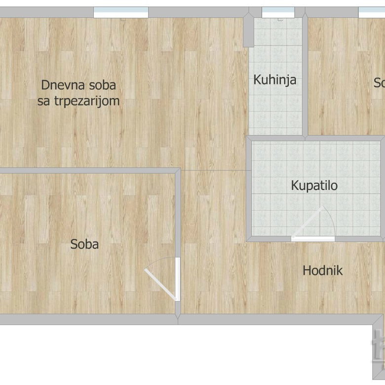 Trosoban stan na prodaju, Telep, Novi Sad, 56m², 2. sprat, 163.240 €