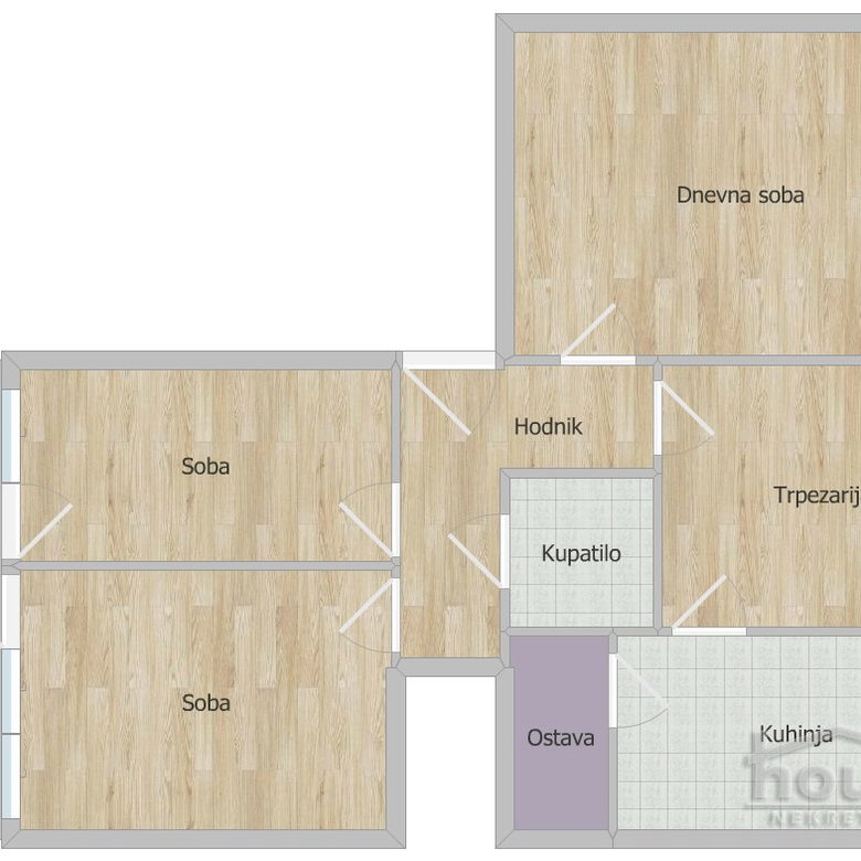 Trosoban stan na prodaju, Železnička Stanica, Novi Sad, 70m², 170.000 €