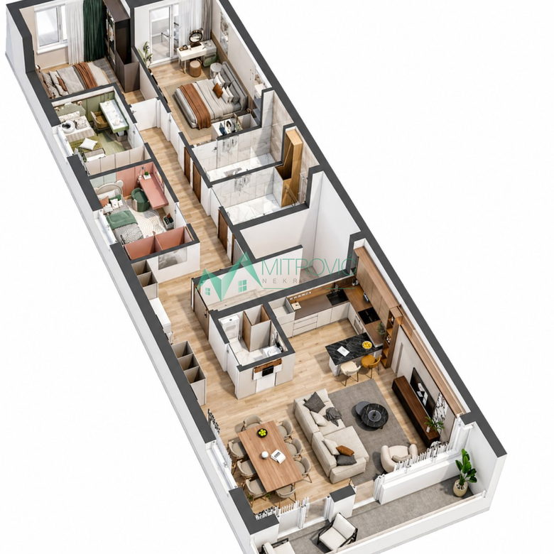 Petosoban stan na prodaju, Veternička Rampa, Novi Sad, 107m², 231.120 €