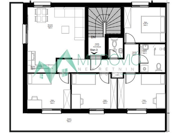 Petosoban stan na prodaju, Vidovdansko Naselje, Novi Sad, 108m², 166.200 €
