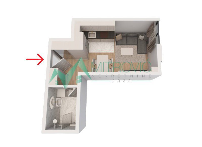 stanovi-5-re-miSeluk-1004210-oihap Garsonjera na prodaju, Sremska Kamenica, Novi Sad, 26.89m², 70.630 €