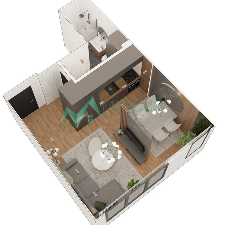 Garsonjera na prodaju, Sajmište, Novi Sad, 29m², 118.140 €
