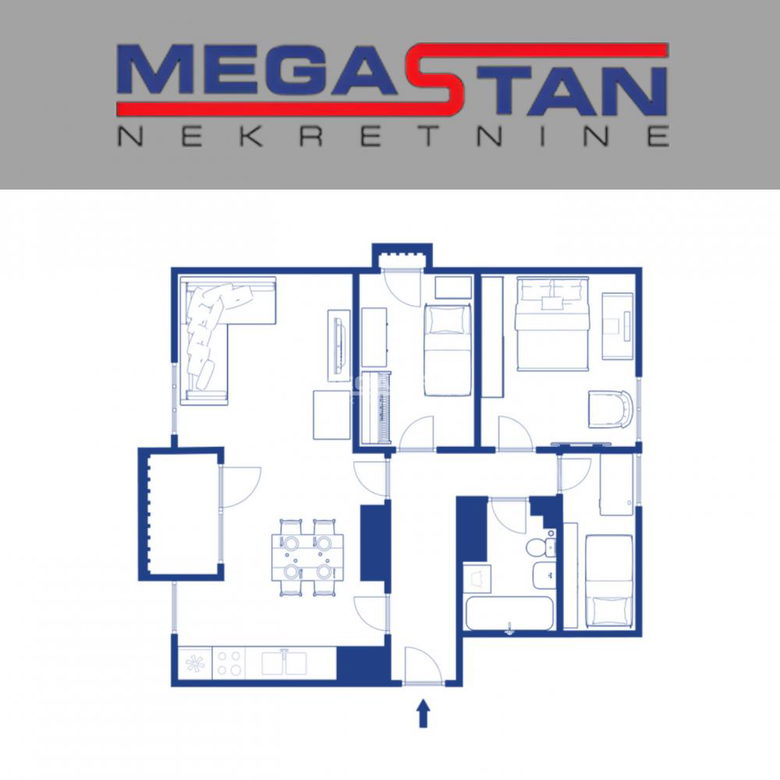 Troiposoban stan na prodaju, Dorćol, Beograd, 76m², 333.000 €
