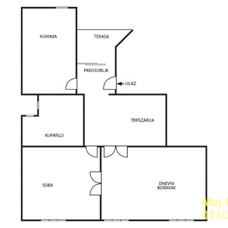 Trosoban stan na prodaju, Tašmajdan, Beograd, 103m², 365.000 €