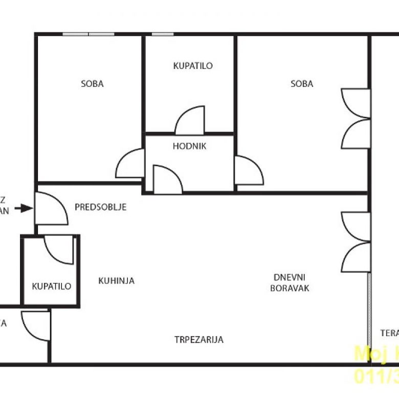 Trosoban stan na prodaju, Voždovačka Crkva, Beograd, 94m², 322.000 €