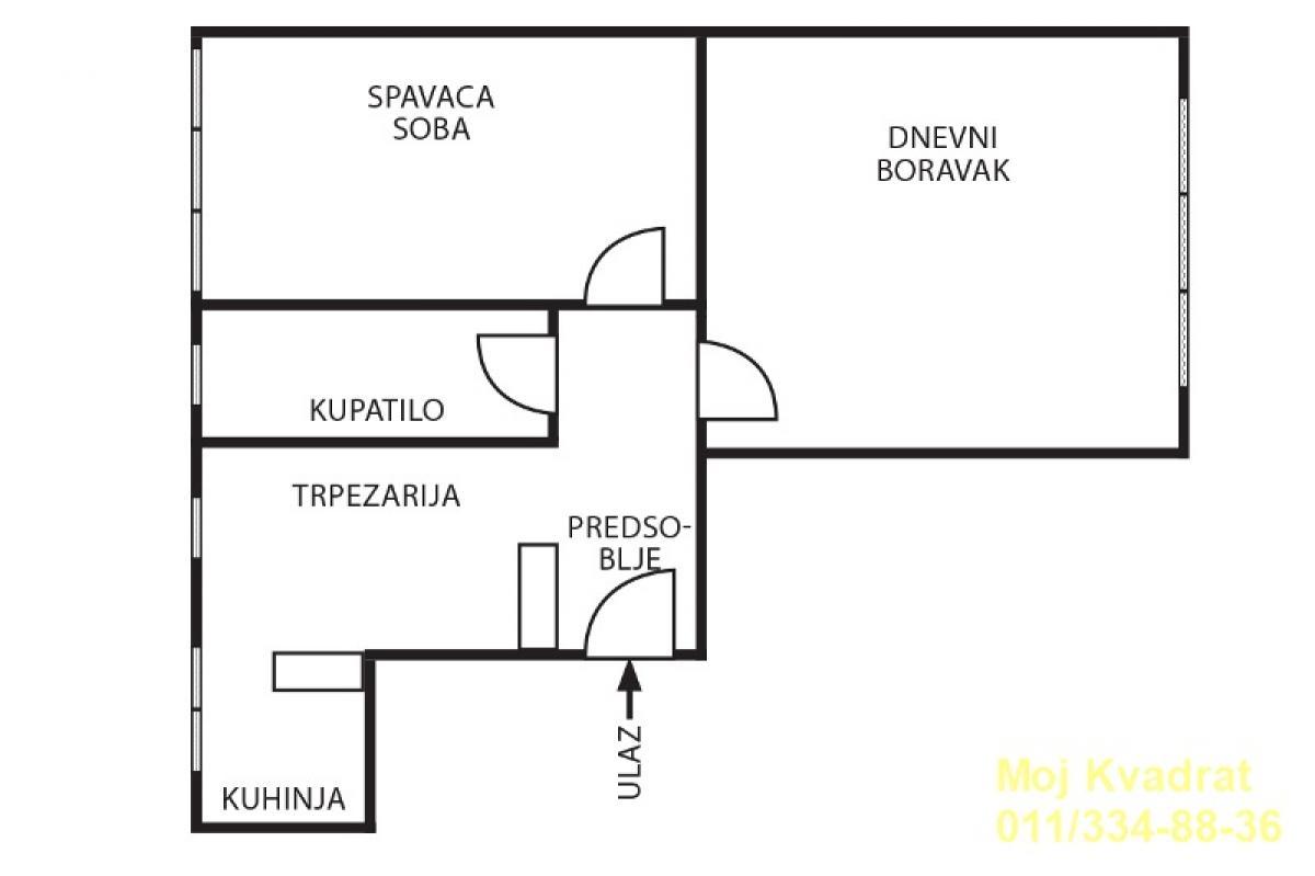 Dvosoban stan na prodaju, Krunski Venac, Beograd, 50m², 196.000 €