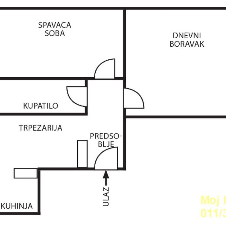 Dvosoban stan na prodaju, Krunski Venac, Beograd, 50m², 196.000 €