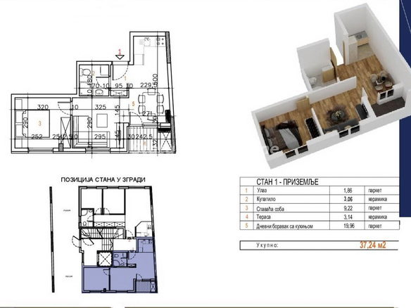 Stan Prodaja Novi Sad  37 m2