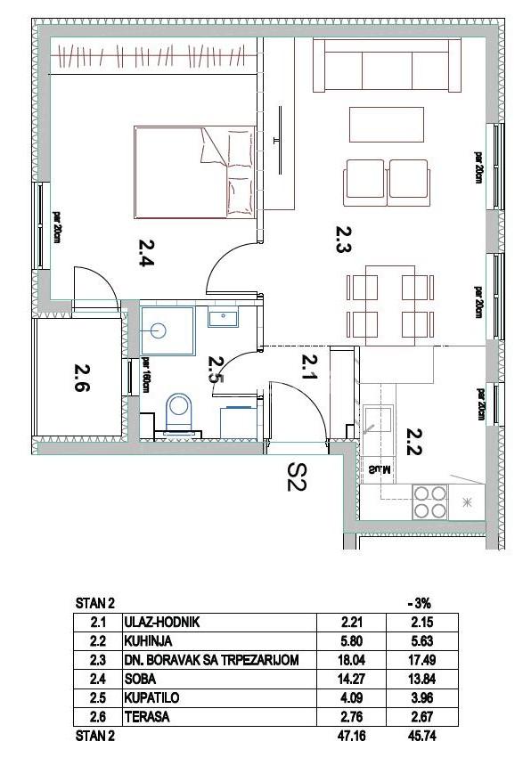 108099241-3-20260508155033 Dvosoban stan na prodaju, Borča, Beograd, 45.74m², 82.300 €