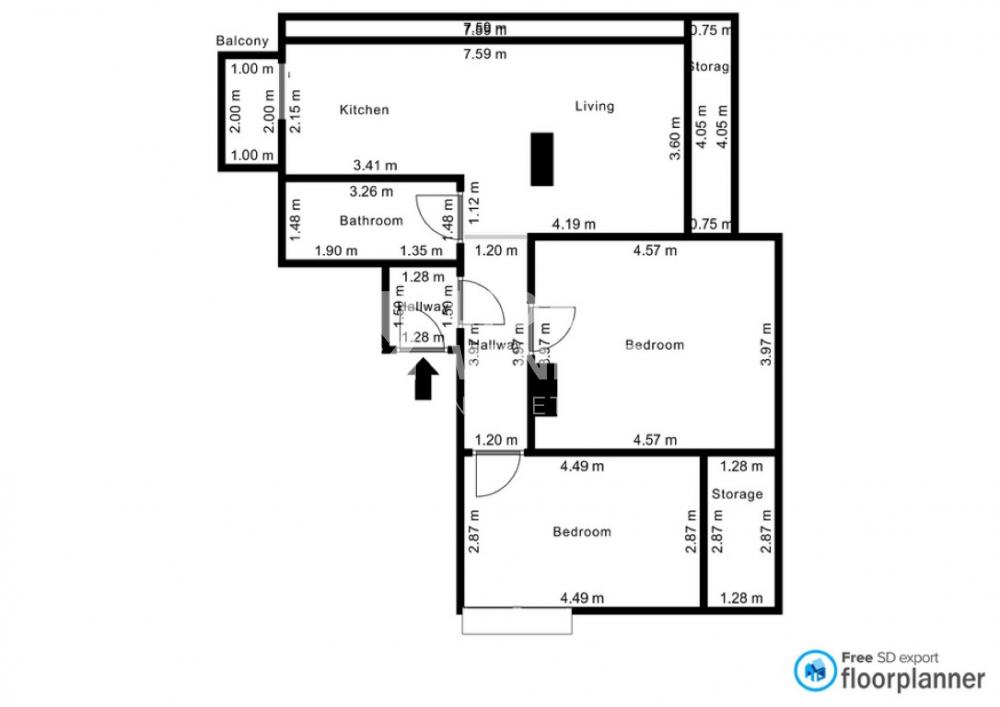 Trosoban stan na prodaju, Centar, Beograd, 78m², 327.000 €