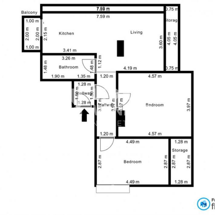 Trosoban stan na prodaju, Centar, Beograd, 78m², 327.000 €