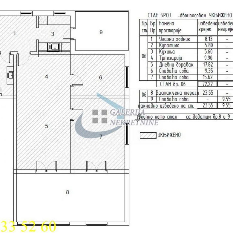 Četvorosoban stan na prodaju, Vojvode Vlahovića, Beograd, 105m², 260.000 €