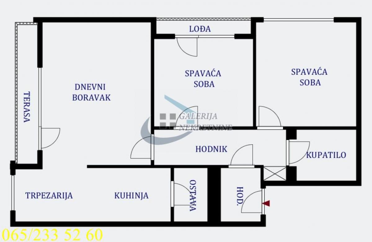 Trosoban stan na prodaju, Crveni Krst, Beograd, 69m², 1. sprat, 255.000 €